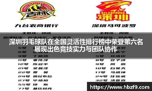 深圳羽毛球队在全国灵活性排行榜中荣登第六名展现出色竞技实力与团队协作